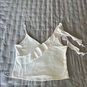 Elegant White Satin Blouse